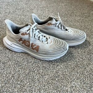 Hoka One One Mach 5 Running Shoes Mens Size 10.5 White Copper Athletic Sneakers